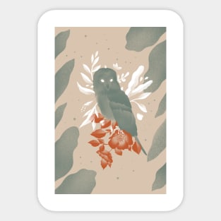 owl, digital art, modern art, aesthetic art Sticker